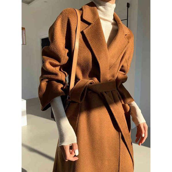 max 2022 new trendy brand mara women's coat autumn and winter water ripple labbro gu jia same max caramel bathrobe double faced cashmer, Black
max 2022 new trendy brand mara women's coat autumn and winter water ripple labbro gu jia same max caramel bathrobe double faced cashmer, Black