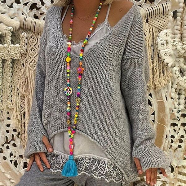 women's sweaters women lady sweater knitting long sleeve v neck solid color fashion for autumn winter lf88, White;black
women's sweaters women lady sweater knitting long sleeve v neck solid color fashion for autumn winter lf88, White;black