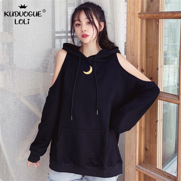 women's hoodies & sweatshirts all-match moon print off shoulder long loose hoodie sweatshirt teenager woman's girls hip hop thin s, Black
women's hoodies & sweatshirts all-match moon print off shoulder long loose hoodie sweatshirt teenager woman's girls hip hop thin s, Black