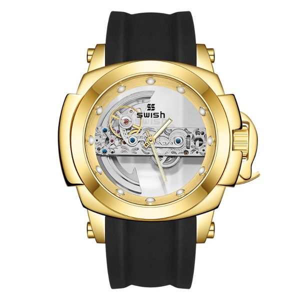 wristwatches luminous needle couple watch skeleton mechanical wristwatch gold color dial plate waterproof men watches, Slivery;brown
wristwatches luminous needle couple watch skeleton mechanical wristwatch gold color dial plate waterproof men watches, Slivery;brown