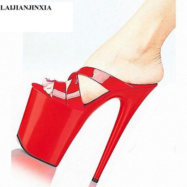 slippers laijianjinxia 23cm high heel shoes for women's gorgeous bright patent leather party high-heeled exotic1, Black
slippers laijianjinxia 23cm high heel shoes for women's gorgeous bright patent leather party high-heeled exotic1, Black