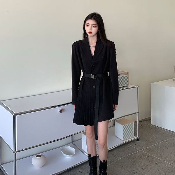 2021 new fashion designer spring autumn women's sashes long sleeve pleated suit es x2ha, Black
2021 new fashion designer spring autumn women's sashes long sleeve pleated suit es x2ha, Black