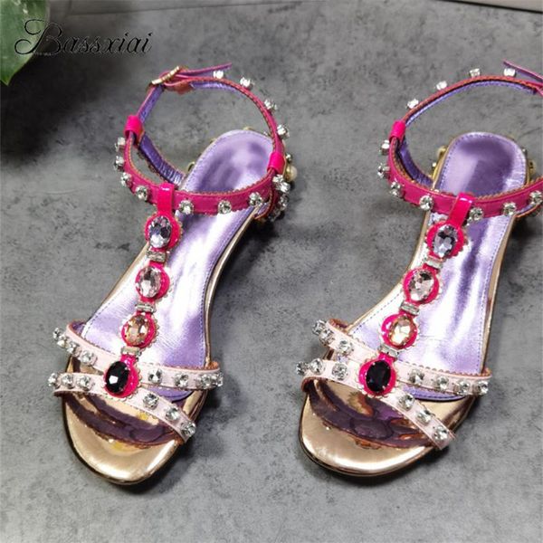 jeweled rhinestone t-strap sandals women open toe real leather mixed color diamond pearl flat heel summer sandalias, Black
jeweled rhinestone t-strap sandals women open toe real leather mixed color diamond pearl flat heel summer sandalias, Black