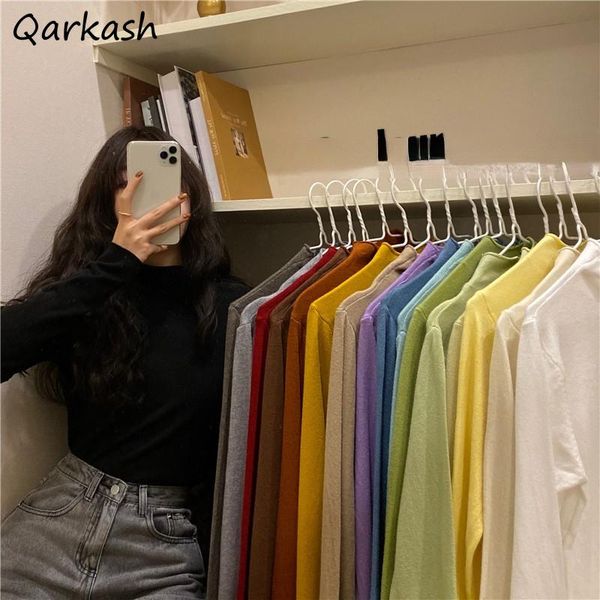 women's sweaters pullovers women spring 15 colors simple solid half high collar all-match elegant leisure basic daily tender classic sw, White;black
women's sweaters pullovers women spring 15 colors simple solid half high collar all-match elegant leisure basic daily tender classic sw, White;black