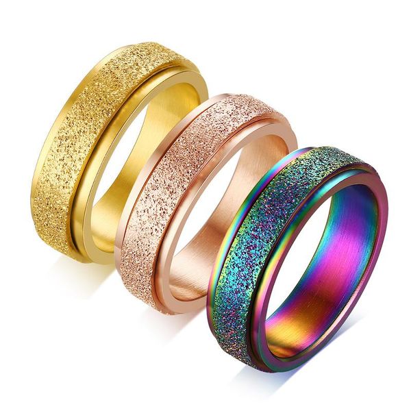 wedding rings dull polish 6mm spinner ring jewelry for women stress release rotatable sandblasting gold / colorful stainless steel bands, Slivery;golden
wedding rings dull polish 6mm spinner ring jewelry for women stress release rotatable sandblasting gold / colorful stainless steel bands, Slivery;golden