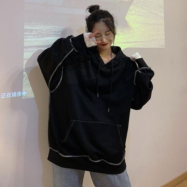 women's hoodies & sweatshirts loose fashion personality street style reverse wear 2021 autumn sweatshirt female student hooded college, Black
women's hoodies & sweatshirts loose fashion personality street style reverse wear 2021 autumn sweatshirt female student hooded college, Black