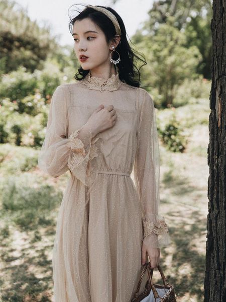 casual dresses dress french vintage autumn clothing set gauze high-waisted knitted lace waistcoat mesh two-piece women's western style, Black;gray
casual dresses dress french vintage autumn clothing set gauze high-waisted knitted lace waistcoat mesh two-piece women's western style, Black;gray