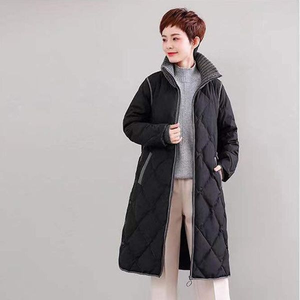 women's down & parkas 2021 autumn and winter middle long stand collar thickened cotton padded jacket korean loose warm knee l, Black
women's down & parkas 2021 autumn and winter middle long stand collar thickened cotton padded jacket korean loose warm knee l, Black