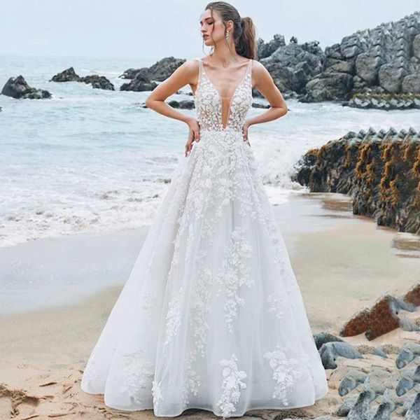 other wedding dresses v-neck 3d flower appliques lace spaghetti straps backless a-line dress 2021 vestido de noiva bridal gown, White
other wedding dresses v-neck 3d flower appliques lace spaghetti straps backless a-line dress 2021 vestido de noiva bridal gown, White