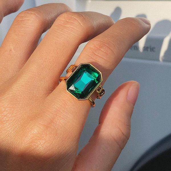 cluster rings 4 colors square natural crystal gemstones ring for women open adjustable size luxury party, Golden;silver
cluster rings 4 colors square natural crystal gemstones ring for women open adjustable size luxury party, Golden;silver