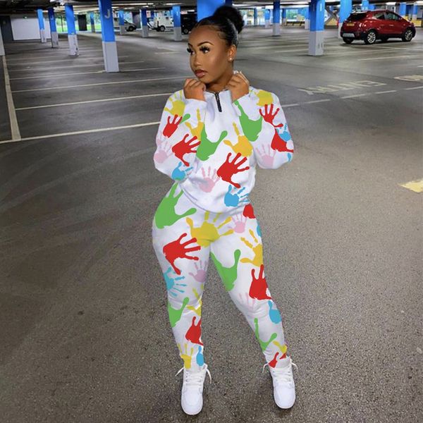 winter printed two piece outfits for wom tshirt and long pants wholesale club outfits fashion streetwear, White
winter printed two piece outfits for wom tshirt and long pants wholesale club outfits fashion streetwear, White