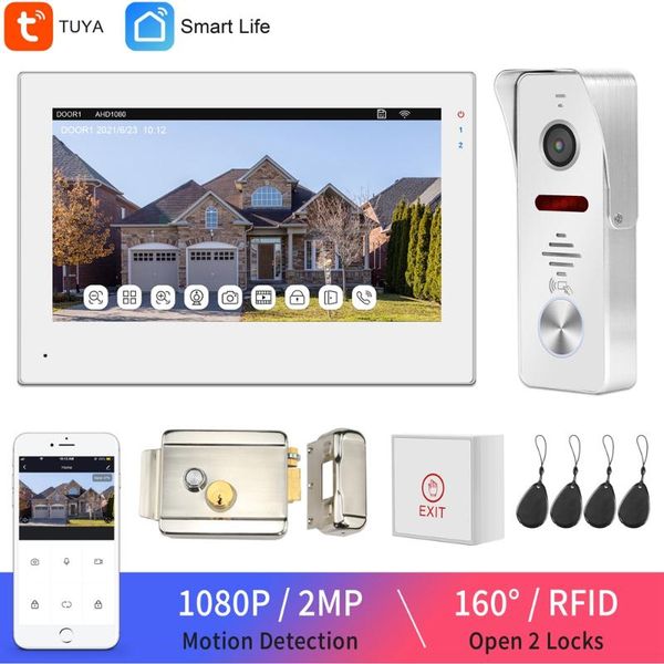 video door phones tuya wifi intercom with lock doorbell 1080p rfid call panel home access control system smart phone app talk record unlock
video door phones tuya wifi intercom with lock doorbell 1080p rfid call panel home access control system smart phone app talk record unlock