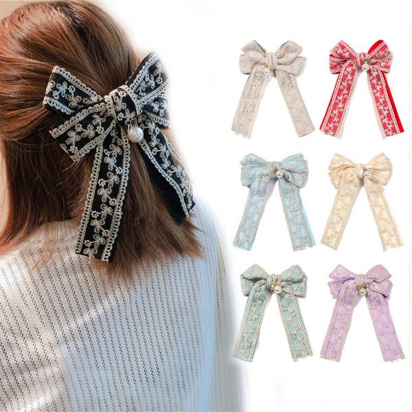 hair accessories korean lady big bow spring clip fabric embroidery lace hairgrip women hairpins pearl barrettes
hair accessories korean lady big bow spring clip fabric embroidery lace hairgrip women hairpins pearl barrettes