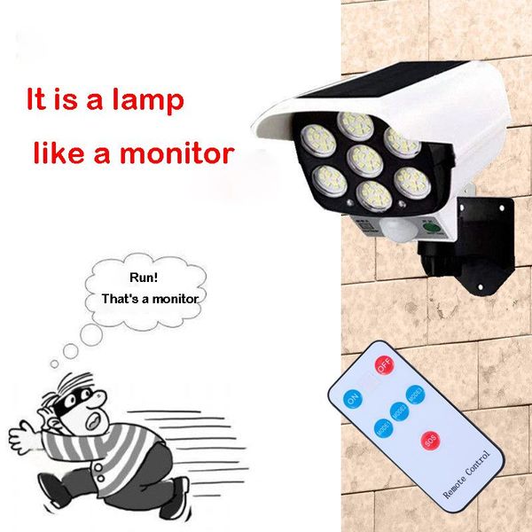 solar lamps light motion sensor security dummy camera wireless outdoor flood ip65 waterproof 77 led lamp 3 mode for home garden
solar lamps light motion sensor security dummy camera wireless outdoor flood ip65 waterproof 77 led lamp 3 mode for home garden