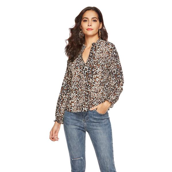 women's blouses & shirts leopard women autumn 2021 korean fashion clothing shirt casual blouse plus size, White
women's blouses & shirts leopard women autumn 2021 korean fashion clothing shirt casual blouse plus size, White