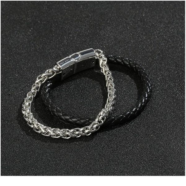 fashion multilayer genuine leather bracelet wristband stainless steel chain lover charm bracelets men women punk jewel jllxww
fashion multilayer genuine leather bracelet wristband stainless steel chain lover charm bracelets men women punk jewel jllxww