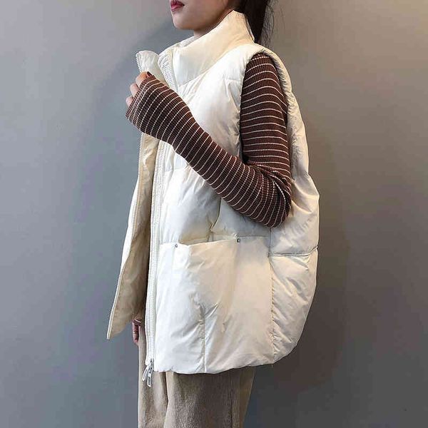 women's vests body warmer down jacket loose white duck thick waistcoat zipper sleeveless coat for women 3lgg, Black;white
women's vests body warmer down jacket loose white duck thick waistcoat zipper sleeveless coat for women 3lgg, Black;white