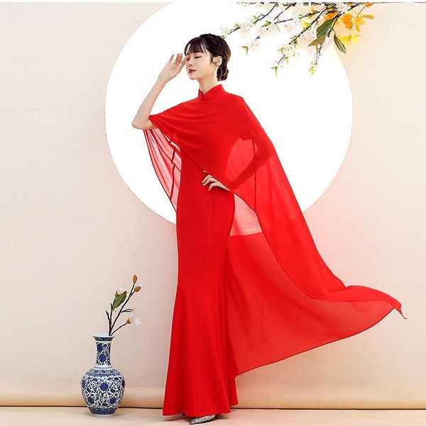 ethnic clothing big size 3xl-5xl lady rayon cheongsam high split qipao evening party dress gown classic mesh shawl long chinese vestido, Red
ethnic clothing big size 3xl-5xl lady rayon cheongsam high split qipao evening party dress gown classic mesh shawl long chinese vestido, Red