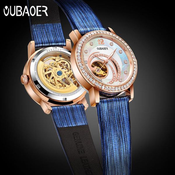 wristwatches oubaoer ladies diamond display women blue simple skeleton watch transparent case automatic mechanical watches, Slivery;brown
wristwatches oubaoer ladies diamond display women blue simple skeleton watch transparent case automatic mechanical watches, Slivery;brown