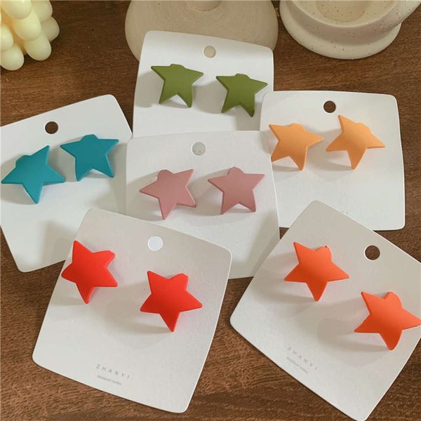 hbp fashion south korea east gate knocks sweet girl's candy color three-dimensional curly five point star frosted surface earrings, Silver
hbp fashion south korea east gate knocks sweet girl's candy color three-dimensional curly five point star frosted surface earrings, Silver
