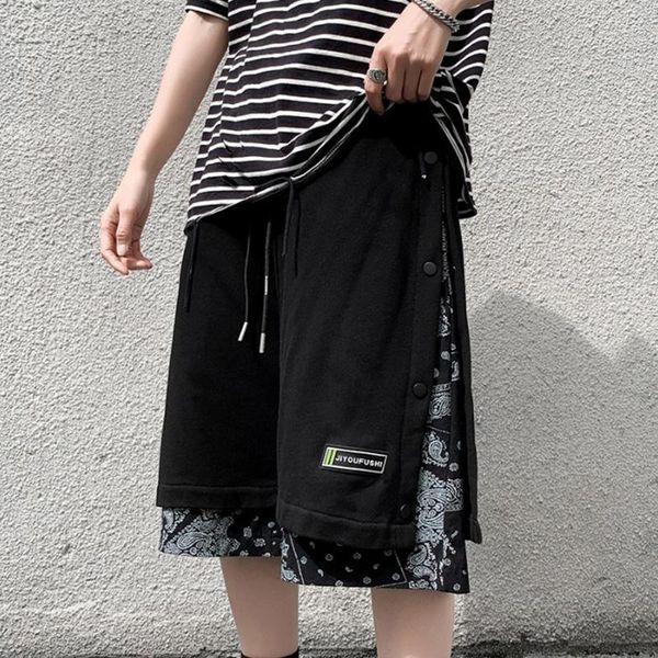 men's shorts legible 2021 summer men casual patchwork mens straight loose man, White;black
men's shorts legible 2021 summer men casual patchwork mens straight loose man, White;black