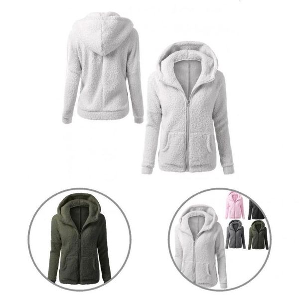 women's knits & tees pockets excellent loose women cardigan long sleeve autumn jacket hooded for hiking, White
women's knits & tees pockets excellent loose women cardigan long sleeve autumn jacket hooded for hiking, White