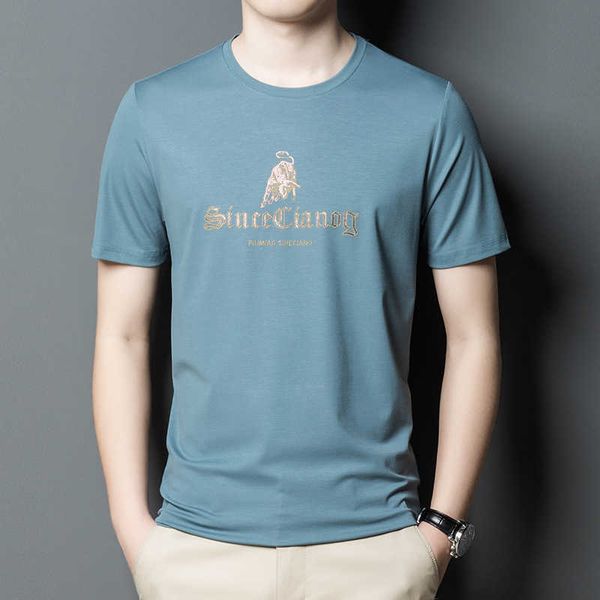 summer 2021 men's round neck short sleeve t-shirt ice silk cotton comfortable, breathable, fashionable, large and versatile, White;black
summer 2021 men's round neck short sleeve t-shirt ice silk cotton comfortable, breathable, fashionable, large and versatile, White;black