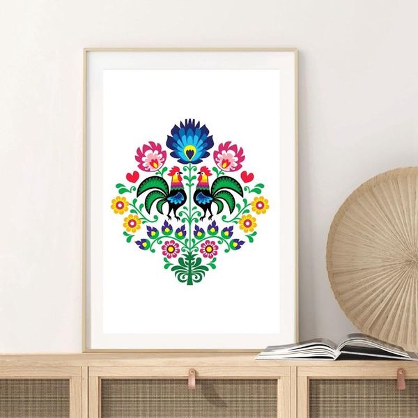 paintings poland folk art canvas prints roosters decoration painting polish colorful pattern picture home room decor
paintings poland folk art canvas prints roosters decoration painting polish colorful pattern picture home room decor