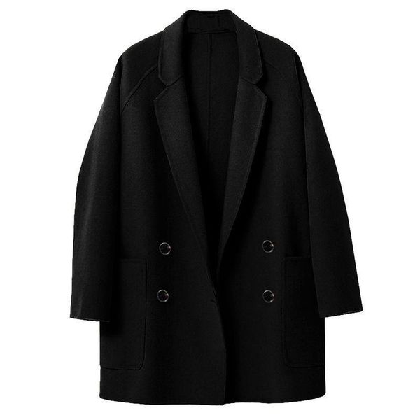women's wool & blends 2021 fashionable solid color women coat all-match blend korean autumn loose casual chic long sleeve female overco, Black
women's wool & blends 2021 fashionable solid color women coat all-match blend korean autumn loose casual chic long sleeve female overco, Black