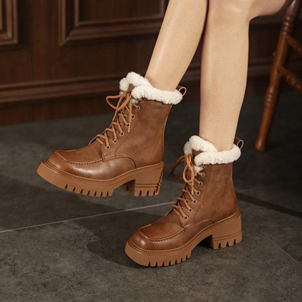 boots winter women shoes split leather round toe chunky platform warm 2021 fashion snow, Black
boots winter women shoes split leather round toe chunky platform warm 2021 fashion snow, Black