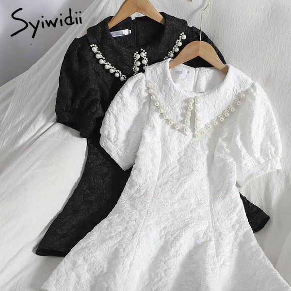 casual dresses syiwidii fashion high waist women puff sleeve embroidered flares turn-down collar a-line solid white clothes 2021 summer, Black;gray
casual dresses syiwidii fashion high waist women puff sleeve embroidered flares turn-down collar a-line solid white clothes 2021 summer, Black;gray
