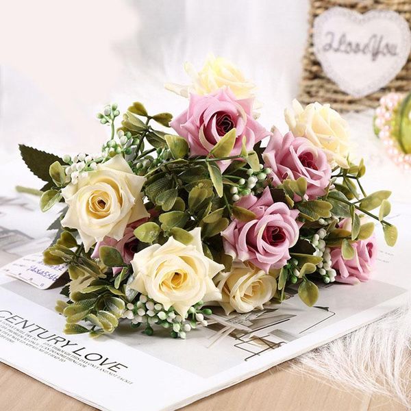 decorative flowers & wreaths 6 head curling silk rose real touch vintage artificial fake mini bouquet diy winter home decor
decorative flowers & wreaths 6 head curling silk rose real touch vintage artificial fake mini bouquet diy winter home decor