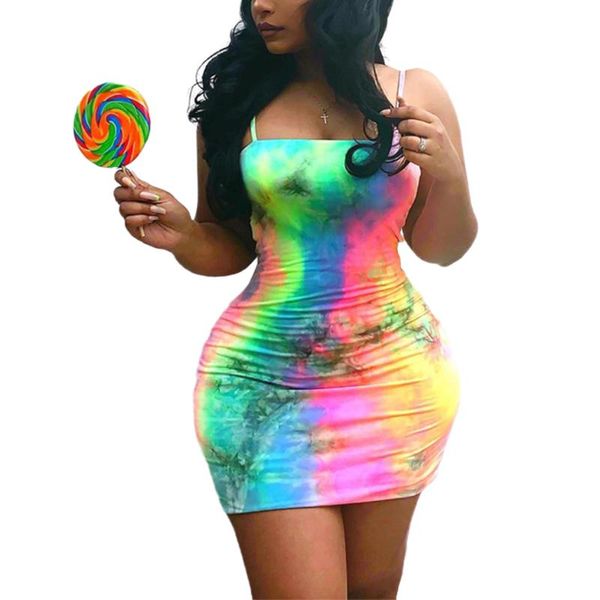 casual dresses women's tie dye shoulder strap tight summer off rainbow mini club party dress, Black;gray
casual dresses women's tie dye shoulder strap tight summer off rainbow mini club party dress, Black;gray