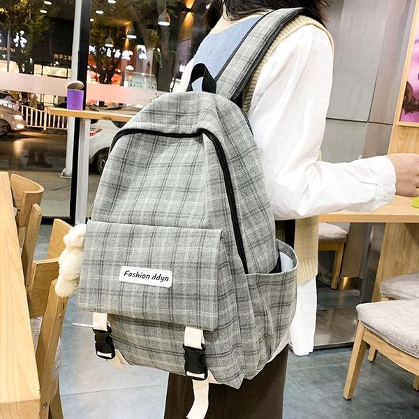 backpack 2021 cotton women female plaid school bag for teenage girls travel backpacks student book mochilas
backpack 2021 cotton women female plaid school bag for teenage girls travel backpacks student book mochilas