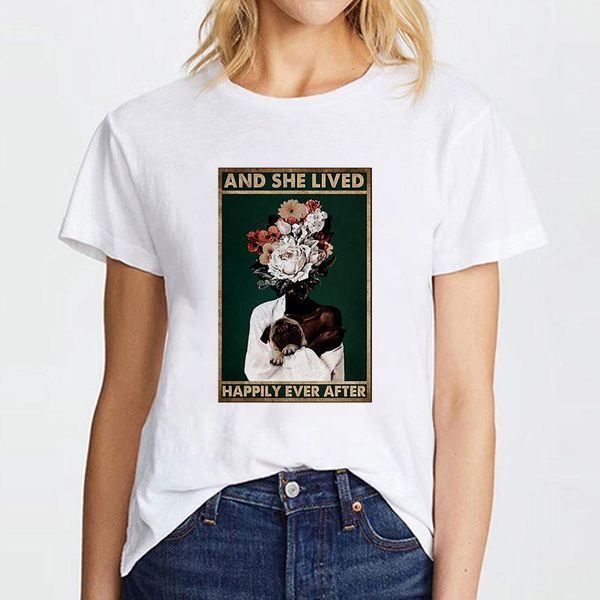 women's t-shirt summer t-shirts vintage girl graphic and she lived short sleeve harajuku ulzzang oversized tshirts clothes, White
women's t-shirt summer t-shirts vintage girl graphic and she lived short sleeve harajuku ulzzang oversized tshirts clothes, White