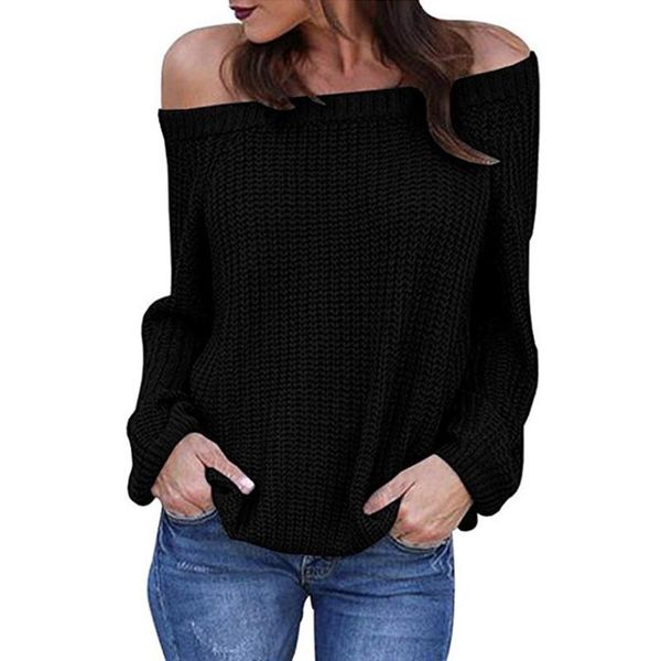 women's sweaters sweater women knitted lantern full sleeves for 2021 autumn winter fashion off shoulder loose female, White;black
women's sweaters sweater women knitted lantern full sleeves for 2021 autumn winter fashion off shoulder loose female, White;black