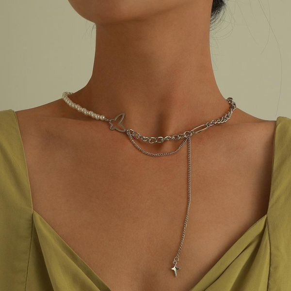 pendant necklaces fashion women's necklace half pearl butterfly clasp bohemian style star for ladies jewelry accessories 2021, Silver
pendant necklaces fashion women's necklace half pearl butterfly clasp bohemian style star for ladies jewelry accessories 2021, Silver