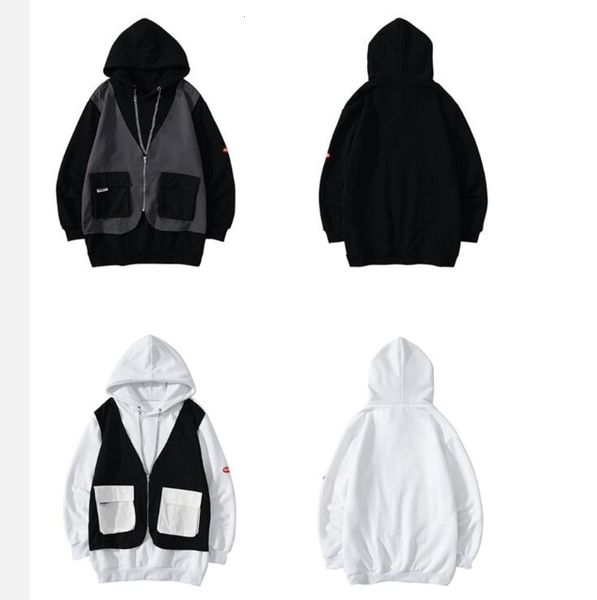 hip hop hoodie streetwear sweatshirt men hip hop patchwork two pieces pullover cotton fleece hoodie zipper, Black
hip hop hoodie streetwear sweatshirt men hip hop patchwork two pieces pullover cotton fleece hoodie zipper, Black