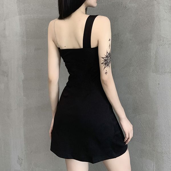 slim streetwear punk butterfly print spaghetti straps mini dress 2021 gothic women sleeveless split casual dress, Black;gray
slim streetwear punk butterfly print spaghetti straps mini dress 2021 gothic women sleeveless split casual dress, Black;gray