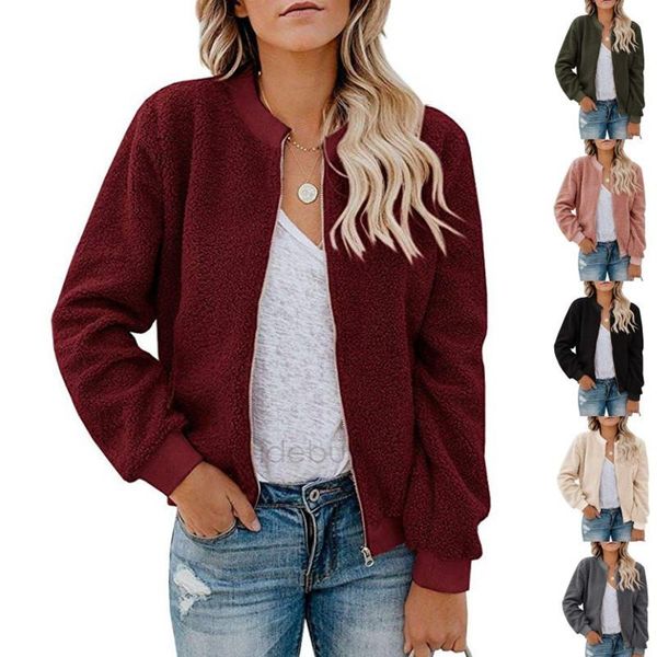 2021 spring fashion stand collar long sleeve plush fleece women's jacket zipper loose casual jacket multicolor women, Black;brown
2021 spring fashion stand collar long sleeve plush fleece women's jacket zipper loose casual jacket multicolor women, Black;brown