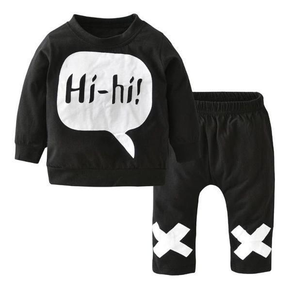 clothing sets born baby boys girls clothes set black cotton long-sleeved fashion hi letter print+pants 2pcs infant toddler suit, White
clothing sets born baby boys girls clothes set black cotton long-sleeved fashion hi letter print+pants 2pcs infant toddler suit, White