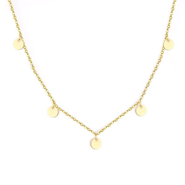 chains 100% stainless steel round tags necklace for women charms pendant gold/sliver color clavicle chain 2021, Silver
chains 100% stainless steel round tags necklace for women charms pendant gold/sliver color clavicle chain 2021, Silver