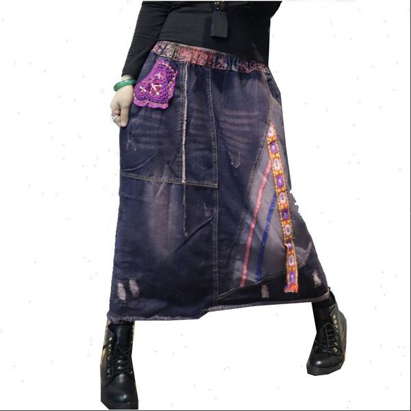 womens skirts bottoms appliques distressed frayed loose midi long denim cotton retro vintage casual a09081108 drop shipping, Black
womens skirts bottoms appliques distressed frayed loose midi long denim cotton retro vintage casual a09081108 drop shipping, Black