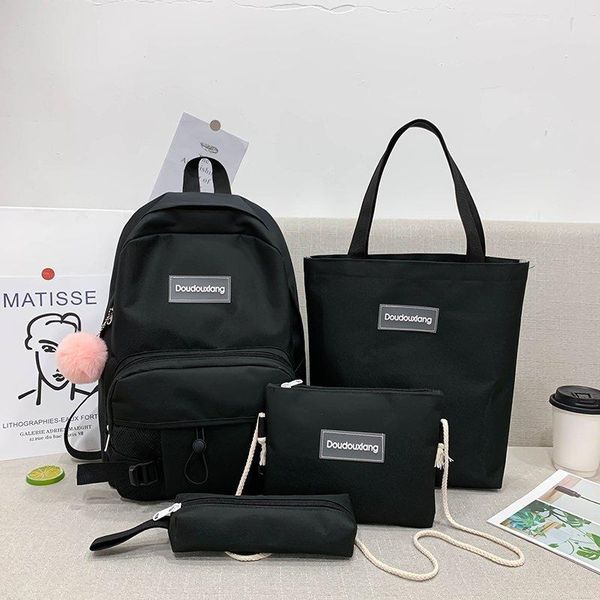 school bags 4 piece set casual backpacks cute for teenager girls women backpack solid color large lapshoulder bag
school bags 4 piece set casual backpacks cute for teenager girls women backpack solid color large lapshoulder bag