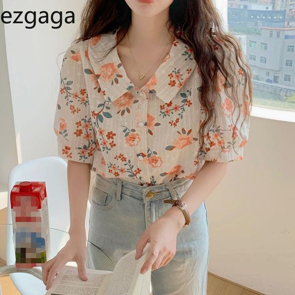 women's blouses & shirts ezgaga french style vintage floral women summer 2021 turn-down collar single-breasted loose chic blouse fashio, White
women's blouses & shirts ezgaga french style vintage floral women summer 2021 turn-down collar single-breasted loose chic blouse fashio, White