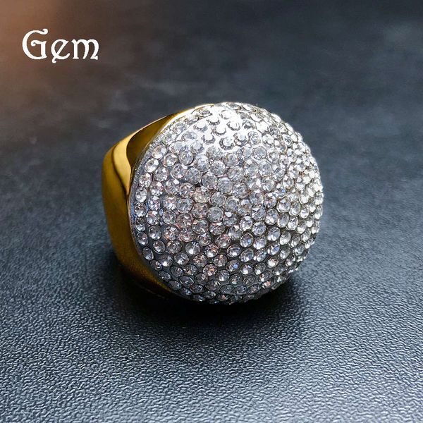 men's and women's round diamond stainless steel ring, two color electroplating color retaining ring, exaggerated spherical ring, Silver
men's and women's round diamond stainless steel ring, two color electroplating color retaining ring, exaggerated spherical ring, Silver