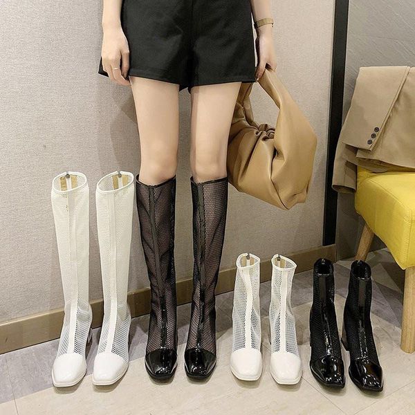boots 2021 fashion black summer sandals rear zipper baotou high heel ankle strap net surface hollow out size 35-39
boots 2021 fashion black summer sandals rear zipper baotou high heel ankle strap net surface hollow out size 35-39