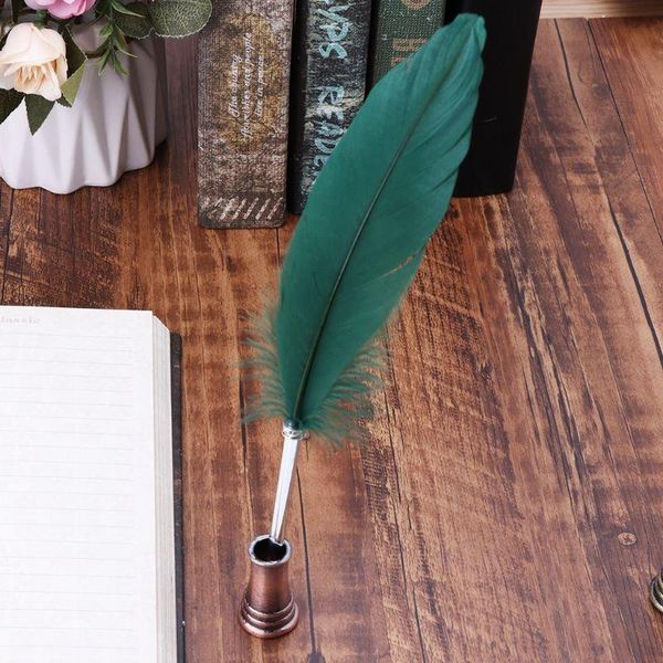 vintage feather quill dip pen holder metal fountain pens stand office school supplies stationery student gift 090f
vintage feather quill dip pen holder metal fountain pens stand office school supplies stationery student gift 090f