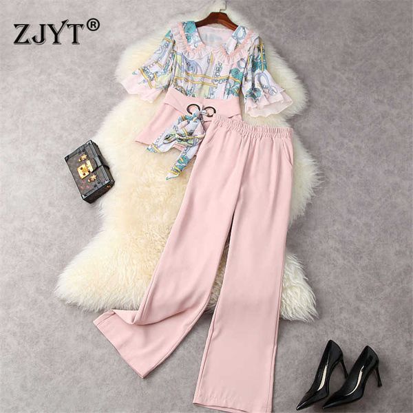 elegant summer office lady suit women peter pan collar print shirt and wide leg pants 2 piece set casual outfits 210601, White
elegant summer office lady suit women peter pan collar print shirt and wide leg pants 2 piece set casual outfits 210601, White