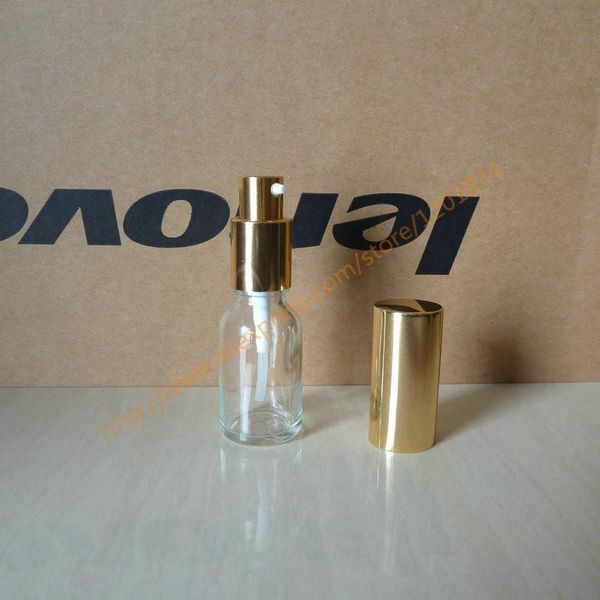 15ml clear/blue/green/brown shiny glass bottle with aluminum shiny gold pump+lid.for lotion container.liquid packing.
15ml clear/blue/green/brown shiny glass bottle with aluminum shiny gold pump+lid.for lotion container.liquid packing.